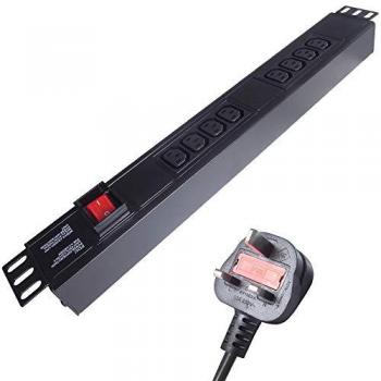 ConnektGear 3m 8-Way Horizontal Power Distribution Block - UK Plug
