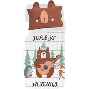 Funda Nórdica Infantil Oso Bosque 160x270