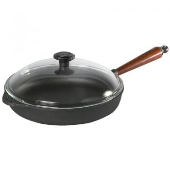 Skeppshult Schmorpfanne 28 cm mit Glasdeckel aus Gusseisen