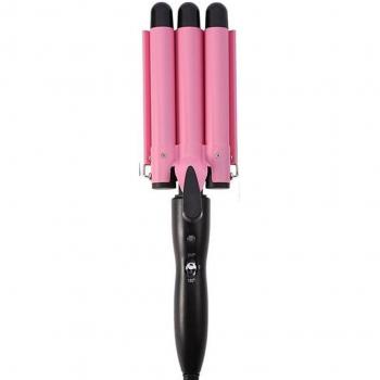 1-Inch 3-Barrel Ceramic Hair Curling Iron with Dual Temperature Control