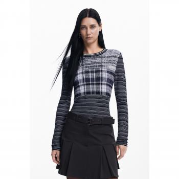 Camiseta jaspeada de manga larga para mujer
