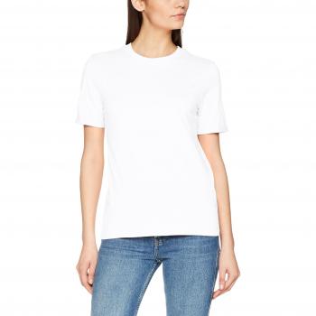 White XL Women’s Short Sleeve Cuff‑Fold T-Shirt