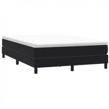 Boxspring senza Materasso in Velluto nero 160x220 cm