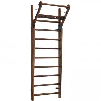 NOHRD 14-Bar Walnut Gymnastics Wall Ladder