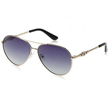 Guess Sunglasses, Female, Yellow, Size: ONE SIZE Elegant and Refined Pilot Sunglasses with Polarized Lenses
