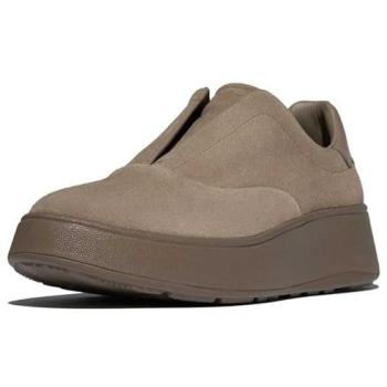 Mocasines FitFlop F-Mode de Piel Taupe para Mujer - 36