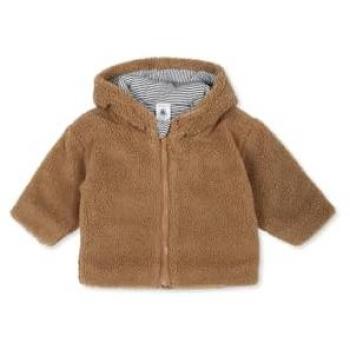 Giubbotto sherpa neonati Petit Bateau TINTIN Marrone 3M