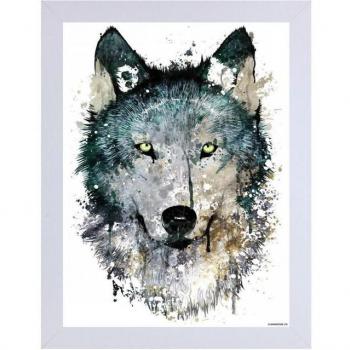 Quadro Inedito Alpha White con Cornice di Legno
