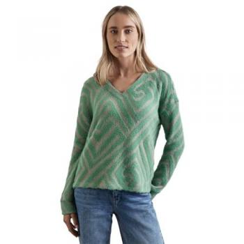 STREET ONE Damen Langarmshirt in sunlit grün