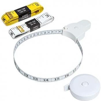 White Retractable Measuring Tapes – AXEN 4 Pack for Sewing & Craft