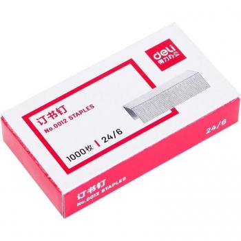 Heftklammern 1000 Stück Deli 0012 Edelstahl 24/6 für Schule und Büro