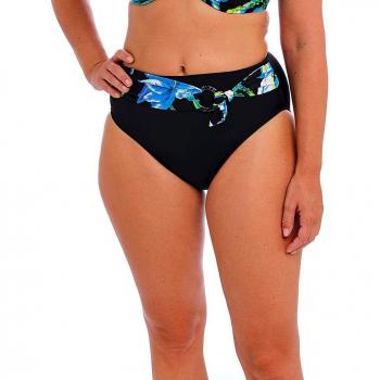 Pantalon de bain noir haut-culotte