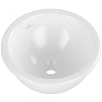 Villeroy und Boch Loop & friends Einbauwaschbecken 4A600001 rund, ohne Hahnlochbank, mit Überlauf, Ø 45 cm, weiß