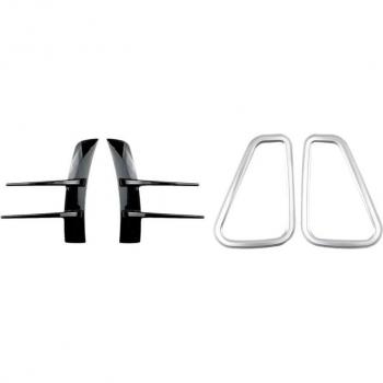 Kit de accesorios automotrices 4 piezas: alerón de parachoques, cuchillos de viento y cubiertas de aire