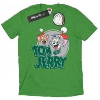 Camiseta de novia de Tom y Jerry con mensaje festivo en algodón