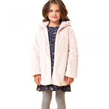 Chaqueta de Invierno Petit Alo para Niña: Pelo Rosa, Capucha y Forro Interior