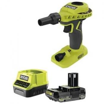 Confezione RYOBI Gonfiatore 18V One Plus R18Vi-0 - 1 Batteria 2.0Ah - 1 Caricabatterie Rapido