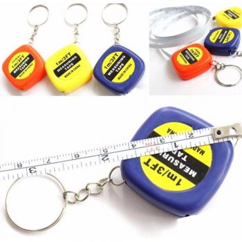 Portable 1 Meter Toy Keychain Measuring Tape - Assorted Colors