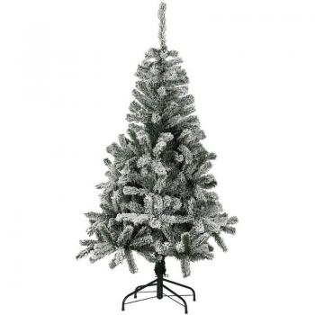 Albero di natale con neve Alaska 210 cm
