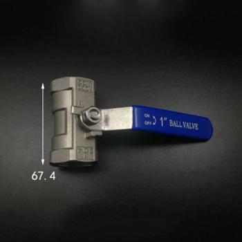 1 BSP Female Reducer Ball Valve DN25 in 304 Stainless Steel for Water, Gas, Oil - 16 Bar, 0-80°C