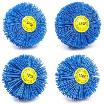 4 Pieces 80x30x6Mm Abrasive Wire Grinding Wheel for Wood