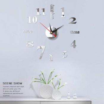 3D Mirror Wall Clock