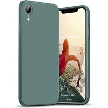 Custodia Protettiva Antiurto con Protezione Fotocamera – Verde Scuro per iPhone XR