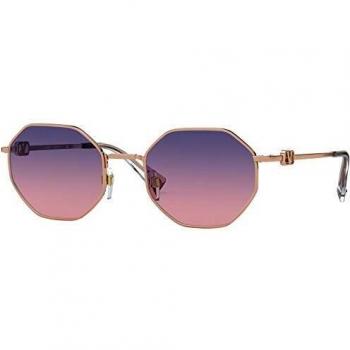 Valentino V Logo Femme Métal Rose Gold & Blue Rose 2040