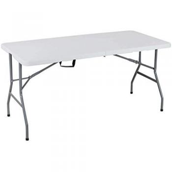 Tavolo Pieghevole Giardino Bianco 152 x 74 x 70 cm