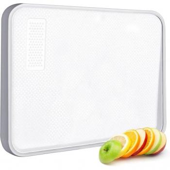 Tabla para picar de plástico con ranura para jugo 16,2 pulgadas