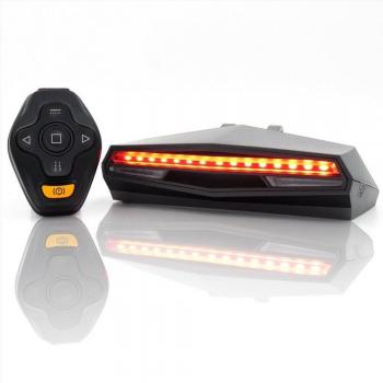 Feu arrière vélo à clignotants USB, 29 LED, 85 lumens, commande sans fil