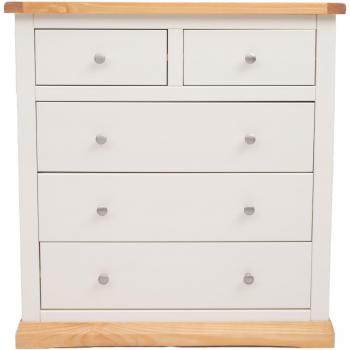 Trevi 5 Drawer Chest of Drawers Chrome Knob
