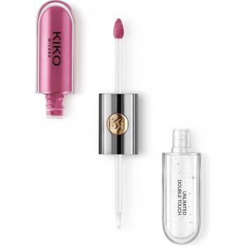 KIKO Milano Double Touch 118 – Vloeibare Lippen met Transparant Finish, Tot 12 Uur