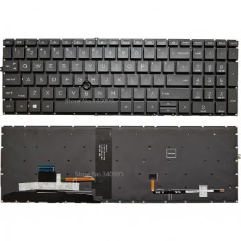 Teclado Original en Inglés sin Marco con Puntero Trasero para HP EliteBook 850 855 G7