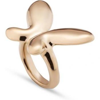 UNOde50 18K Gold Plated Large Butterfly Ring - Size 15