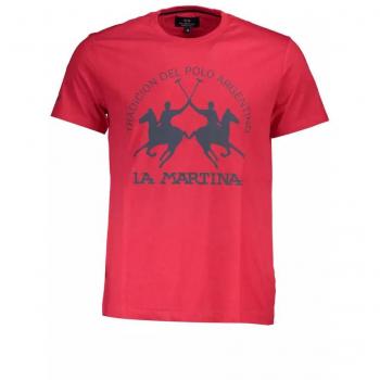 La Martina Pink Cotton T-Shirt - M