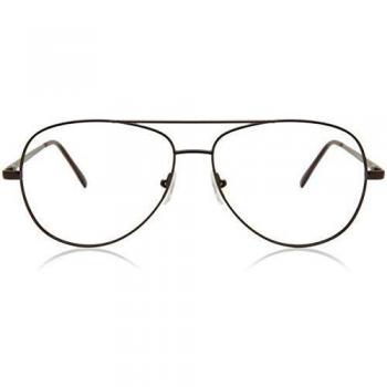 SmartBuy Collection Herren Pilot Vollrand Metal Braune Blaulichtbrille