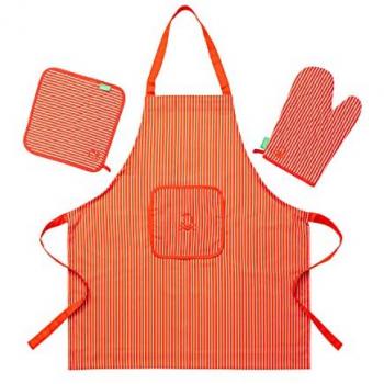 Set Completo Benetton Delantal + Manopla + Agarrador Red
