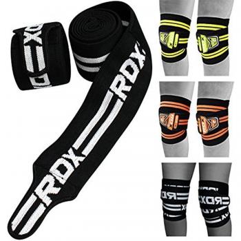 RDX K2 Compression Knee Wraps OEKO-TEX Standard 100 certified Black