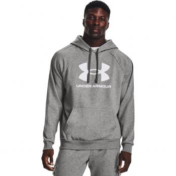 Under Armour Rival Logo Fleece Hoody Grau