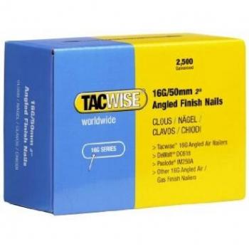 Tacwise TAC0772 16G Angled Finish Nails for DC618K - 50mm Length (Pack of 2500)