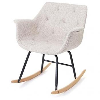 Fauteuil à bascule Malmö T820 relax tissu crème gris