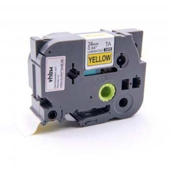 Brother Cassetta Nastro Tz-s651 Compatibile Laminato Nero / giallo 24mmx8m Tze-s651 (nero Su Giallo) Extra Strong