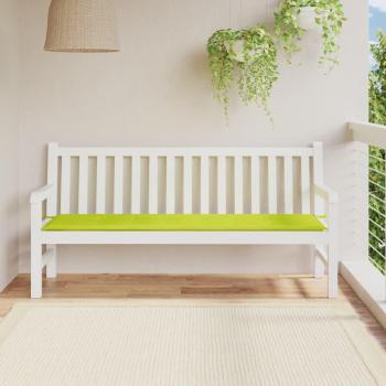 Coussin de Banc de Jardin, Coussin de Siège de Salon, Coussin de Meuble de Terrasse, Coussin d’Assise Extérieur, Vert Brillant 180x50x3cm Tissu Oxford 314094