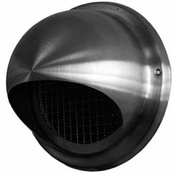 PRISE AIR NEUF RONDE INOX + GRILLE ANTI VOLATIL D125 MM