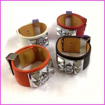 RebelRivet Eco‑Leather Wristband