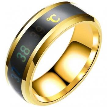 Anillo de Acero de Titanio con Cambio de Color y Sensor de Temperatura
