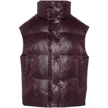 Steppweste SENSES.THE LABEL Damen XXL lila Deep Plum – 100 % Polyamid, 100 % Polyester, elastischer Saumabschluss