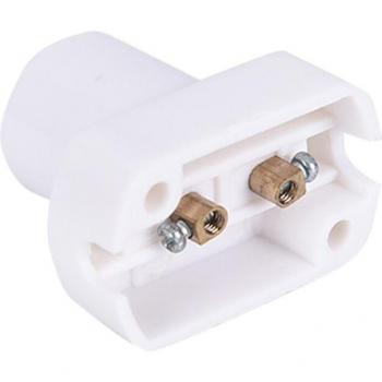 Support de lampe carré blanc pour ampoules LED E17 E14, 1 pièce