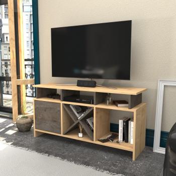 Auburn 120 Cm TV Cabinet - Sapphire Oak Pattern & Wenge Pattern